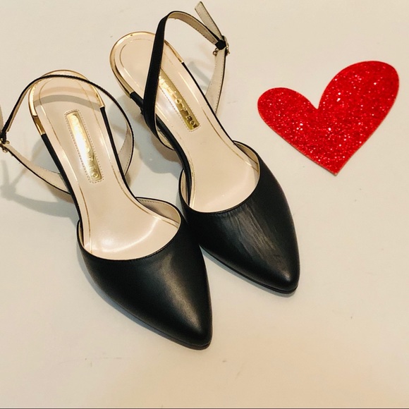 MISOPE NWOT classic sling back pointed kitten heel - Picture 3 of 8